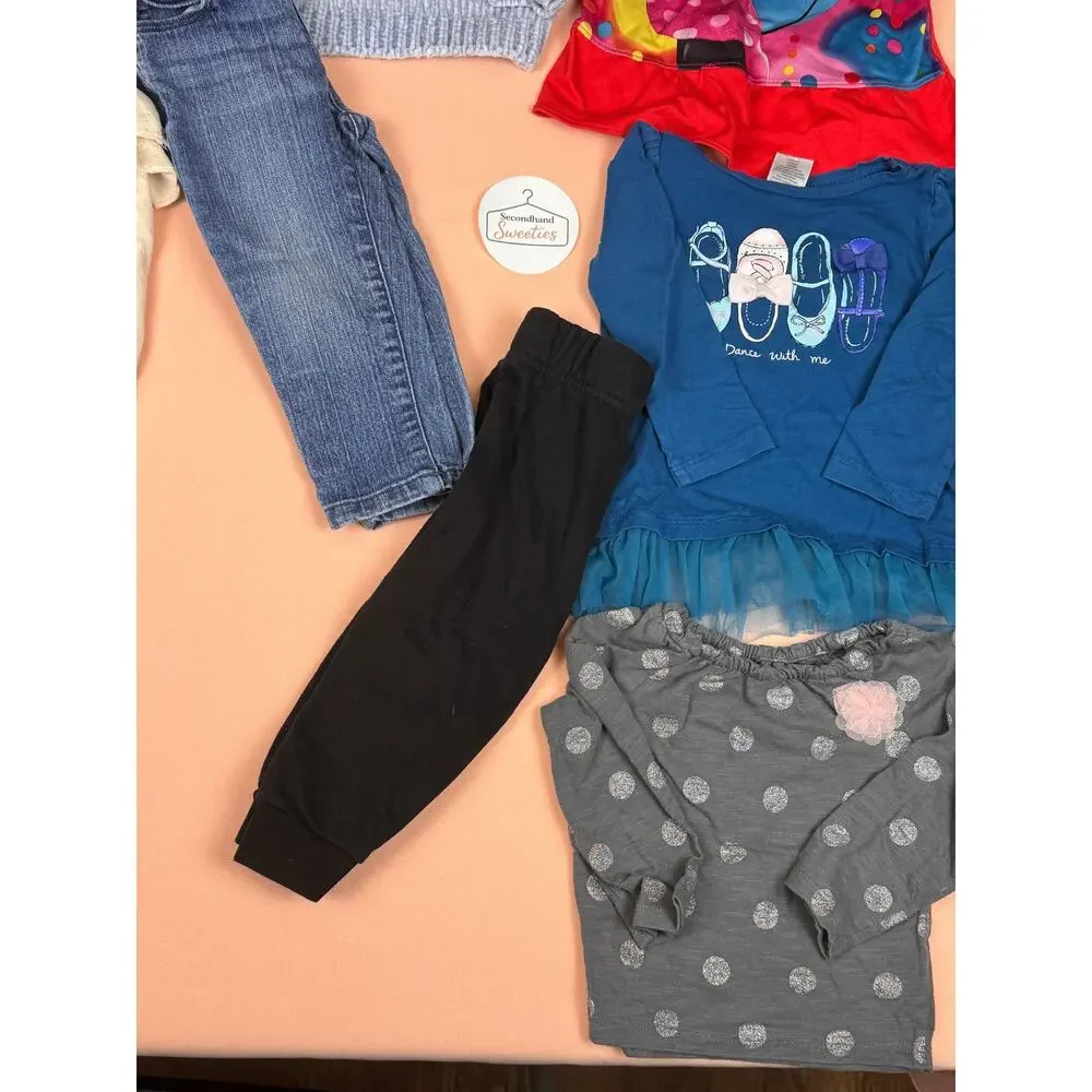 Girls 12M Fall Clothing Lot 8pc Disney Minnie Cherokee Old Navy Jeans Tops #111